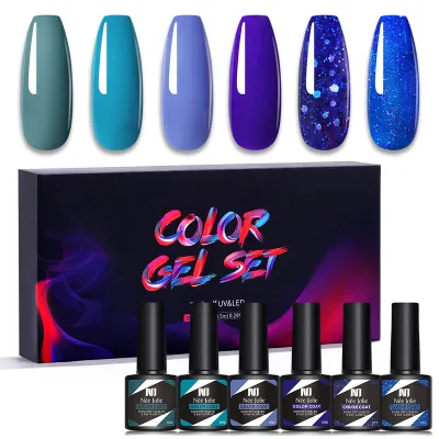 Nail Polish Gel 6 Bottles/set Nail Art Phototherapy Gel Color Barbie Nail Color Coat