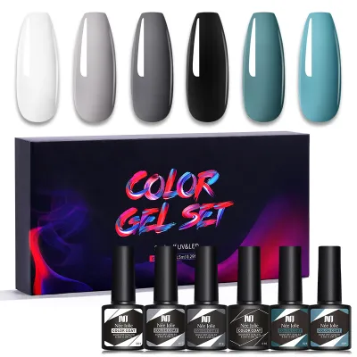 Nail Polish Gel 6 Bottles/set Nail Art Phototherapy Gel Color Barbie Nail Color Coat