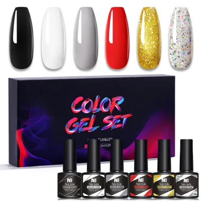 Nail Polish Gel 6 Bottles/set Nail Art Phototherapy Gel Color Barbie Nail Color Coat