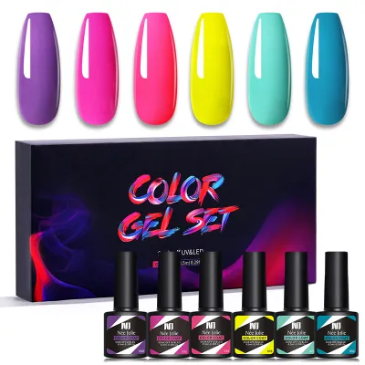 Nail Polish Gel 6 Bottles/set Nail Art Phototherapy Gel Color Barbie Nail Color Coat