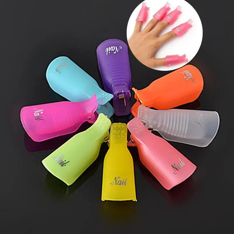 5pcs/set Plastic Manicure Nail Polish Remover Clip