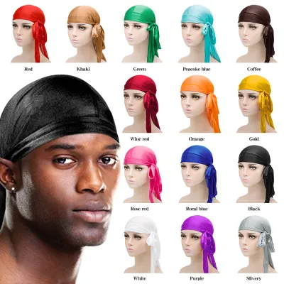 Basic Solid Color Imitation Silk Turban Hat