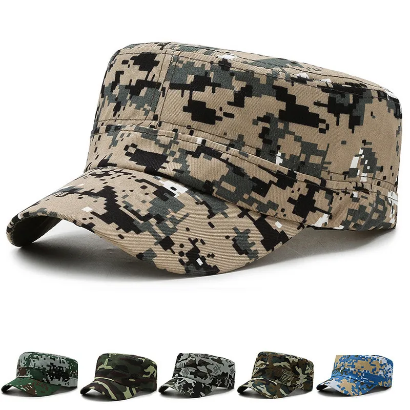 Unisex Outdoor Military Training Camouflage Flat Cap