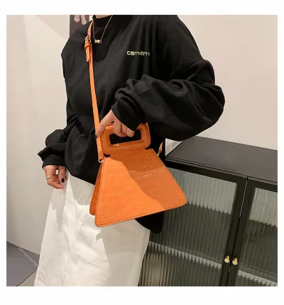 Stone Pattern Women Creative Design Solid Color PU Shoulder Bag