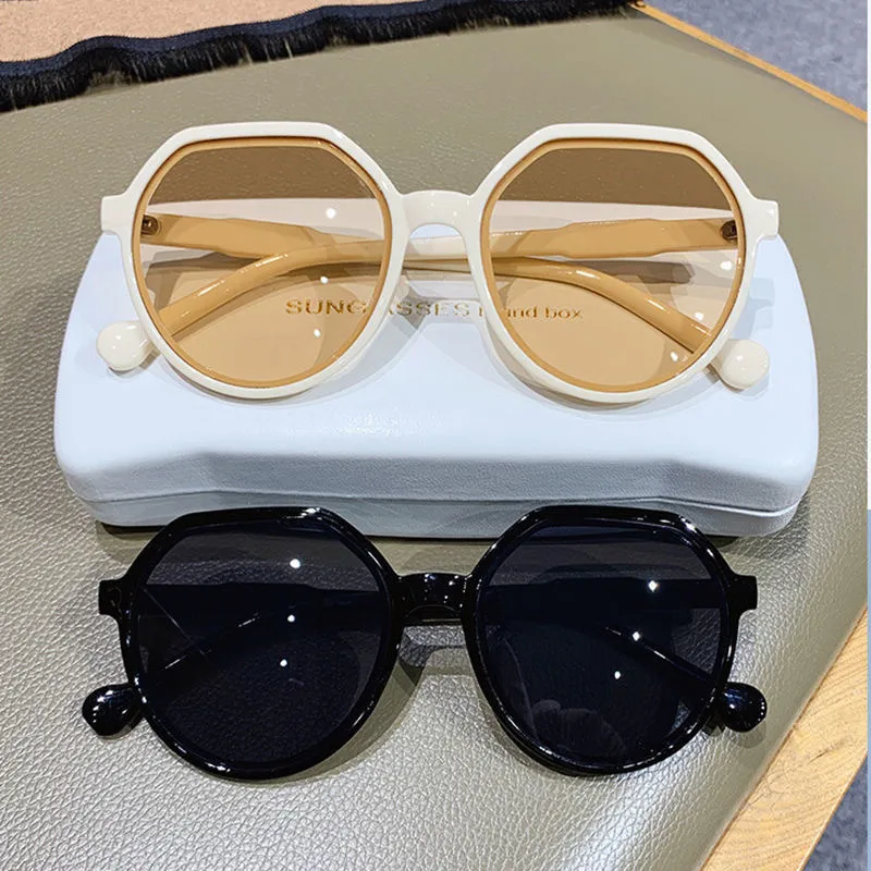 Women Retro Solid Color Small Frame Sunglasses