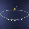 Colorful Butterfly Waist Chain Gold