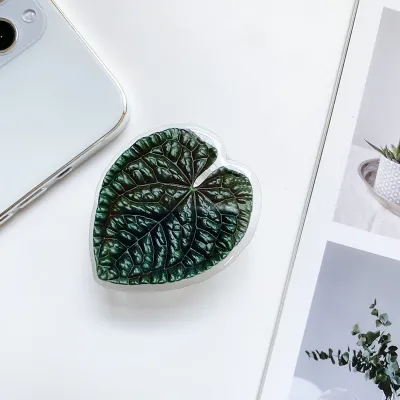 Creative Leaf Shaped Desktop Mobile Phone Holder Stand