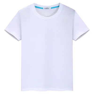 Kids Casual Solid Color Wild Style Round Neck Short Sleeve Cotton T-shirt