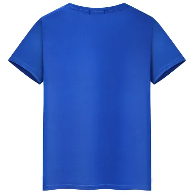 Kids Casual Solid Color Wild Style Round Neck Short Sleeve Cotton T-shirt