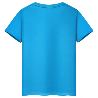 Kids Casual Solid Color Wild Style Round Neck Short Sleeve Cotton T-shirt
