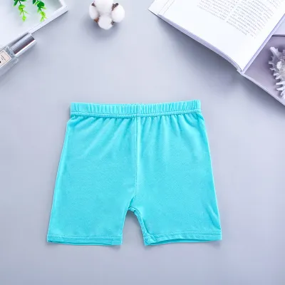 Girls Basic Solid Color Modal Cotton Pajama Shorts Leggings