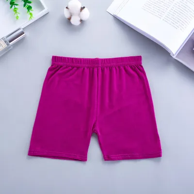 Girls Basic Solid Color Modal Cotton Pajama Shorts Leggings