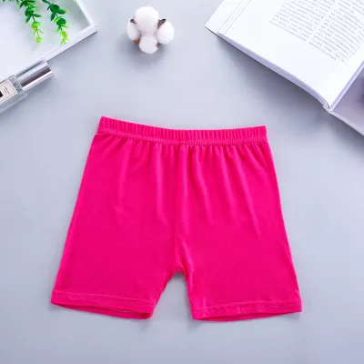 Girls Basic Solid Color Modal Cotton Pajama Shorts Leggings