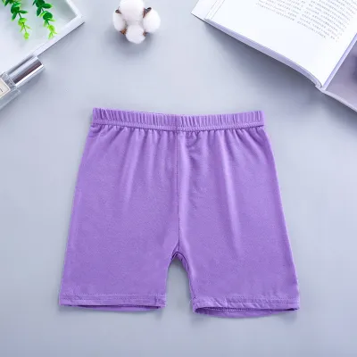 Girls Basic Solid Color Modal Cotton Pajama Shorts Leggings