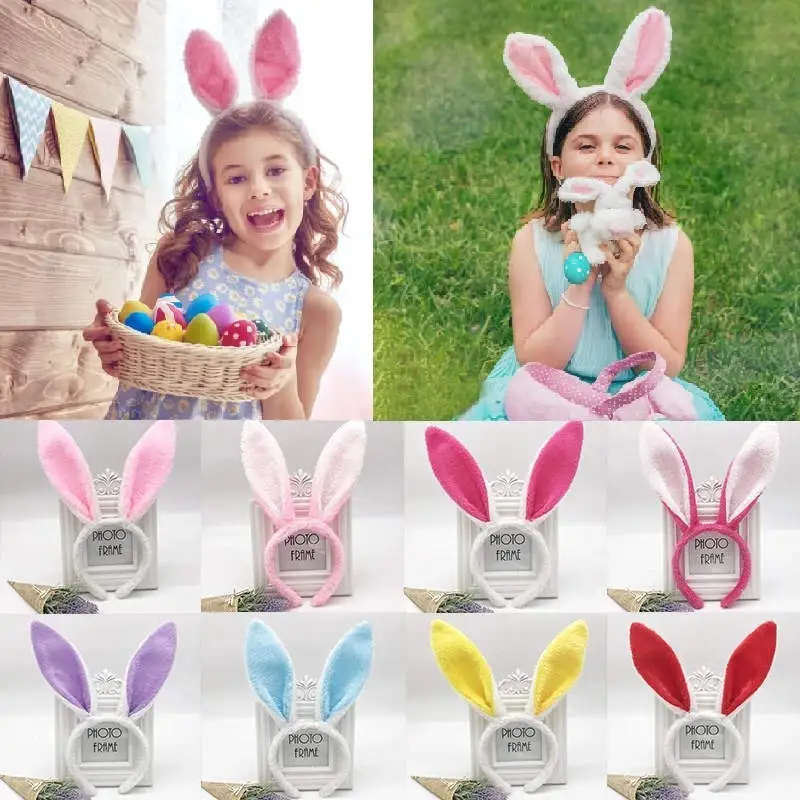 Easter Plush Rabbit Headband Plaid
