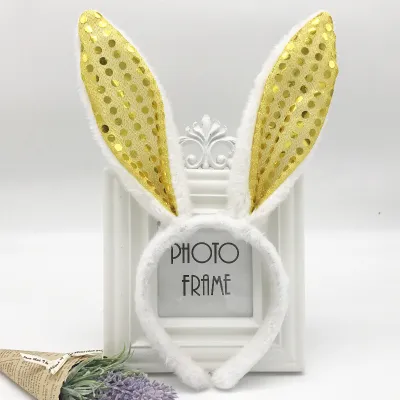 Easter Plush Rabbit Headband Plaid