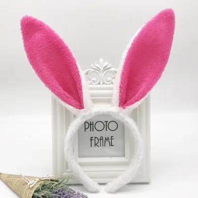 Easter Plush Rabbit Headband Plaid