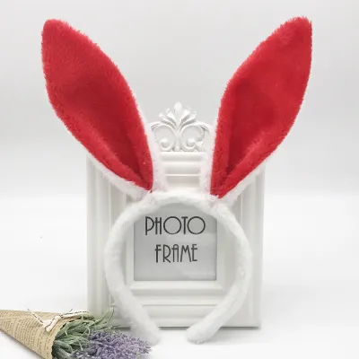 Easter Plush Rabbit Headband Plaid