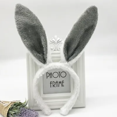 Easter Plush Rabbit Headband Plaid