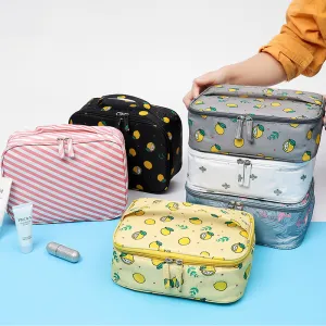 Women Simple Velvet Star Portable Suede Wash Storage Cosmetic Bag