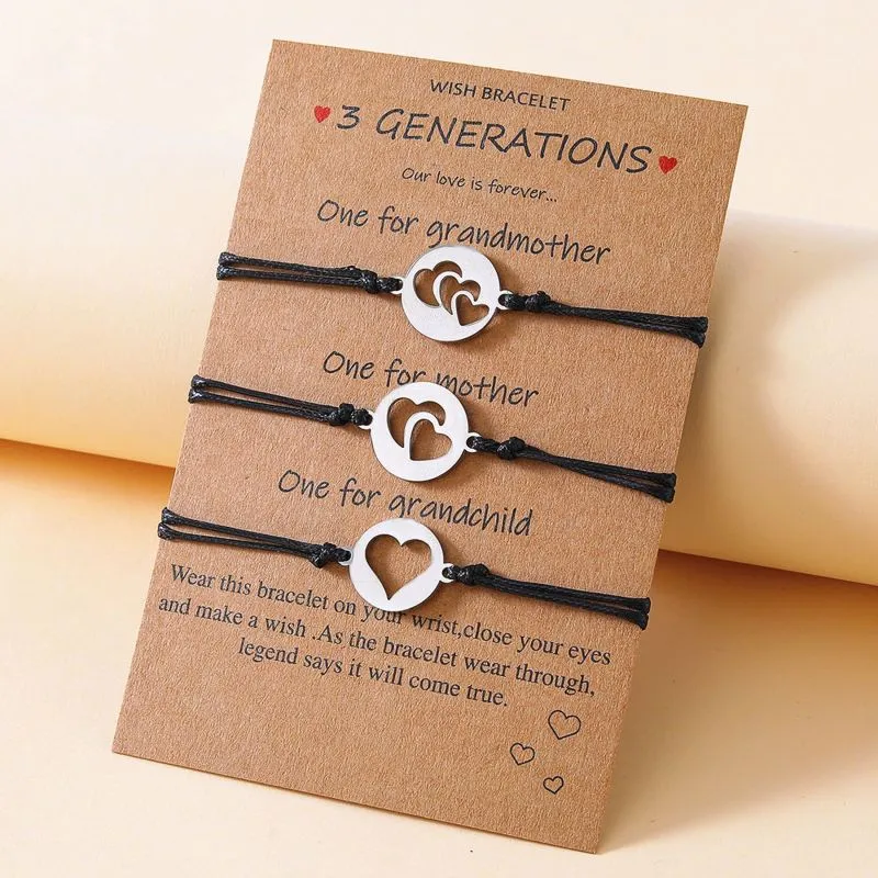 Creative Heart Hollow Design Alloy Braided Bracelet Set for Women
