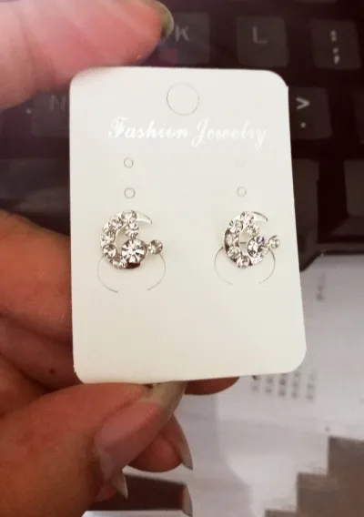 Simple Geometric Rhinestone Decorative Alloy Stud Earrings