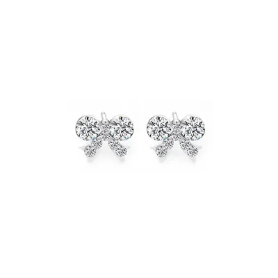 Simple Geometric Rhinestone Decorative Alloy Stud Earrings