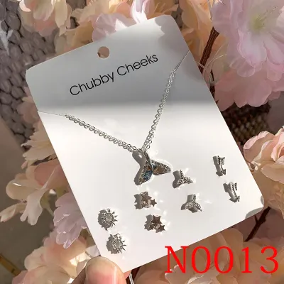 Creative Geometric Shape Zircon Decorative Alloy Stud Earrings Set