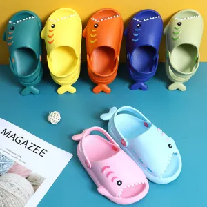 Kids Cute Cartoon Shark Soft Bottom EVA Slippers Unisex