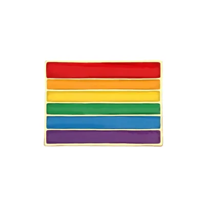 Creative Geometric Shape Rainbow Color Enamel Brooch Unisex Fashion OL Brooches