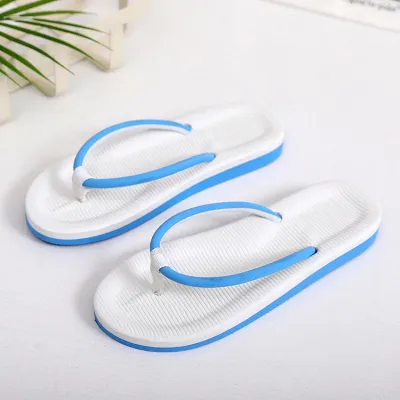 Women Casual Stripe Leopard Pattern Flat Flip-Flops Beach Slippers EVA Sole