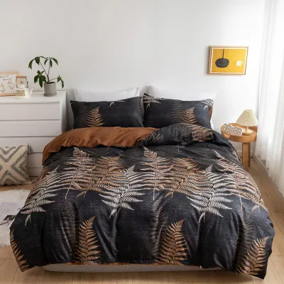 Nordic Plant Flower Butterfly 3 Pieces Quilt Cover Pillowcase Bedding Set