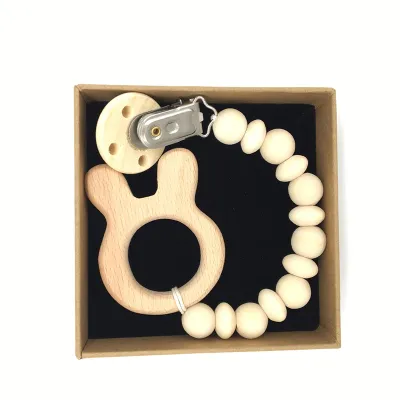 Baby Cute Solid Color Cartoon Animal Pacifier Anti-drop Chain