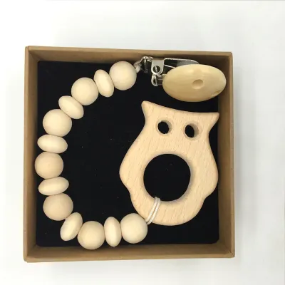Baby Cute Solid Color Cartoon Animal Pacifier Anti-drop Chain