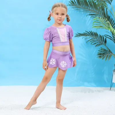 Girls Cute Princess Series Swimsuit Two-piece Set