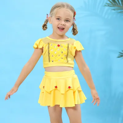 Girls Cute Princess Series Swimsuit Two-piece Set