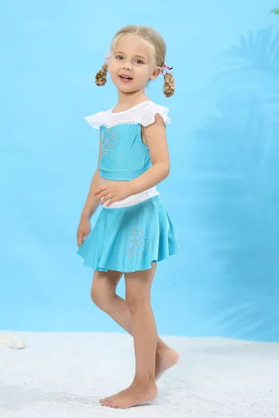 Girls Cute Princess Series Swimsuit Two-piece Set