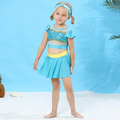 Girls Cute Princess Series Swimsuit Two-piece Set