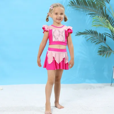 Girls Cute Princess Series Swimsuit Two-piece Set