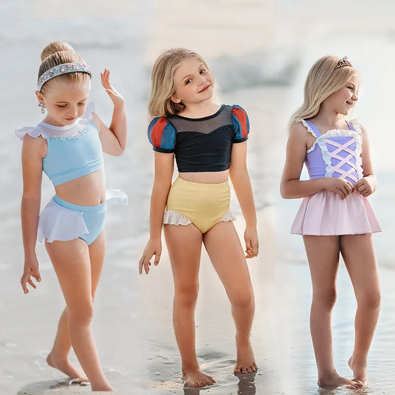 Girls Cute Princess Series Swimsuit Two-piece Set