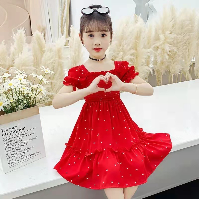 Wholesale Girls Sweet Short Sleeve Stringy Selvedge Elastic