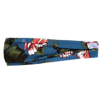 Boho Geometric Print Elastic Wide Sport Headband for Women