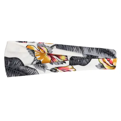 Boho Geometric Print Elastic Wide Sport Headband for Women