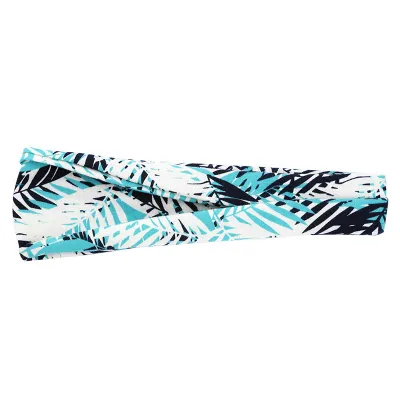 Boho Geometric Print Elastic Wide Sport Headband for Women