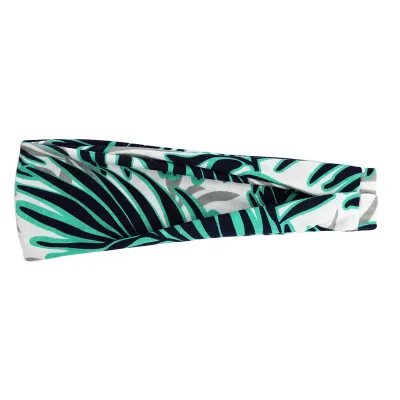 Boho Geometric Print Elastic Wide Sport Headband for Women