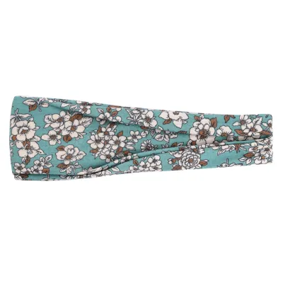 Boho Geometric Print Elastic Wide Sport Headband for Women