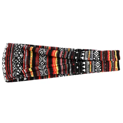 Boho Geometric Print Elastic Wide Sport Headband for Women