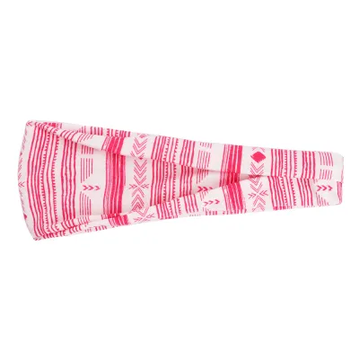 Boho Geometric Print Elastic Wide Sport Headband for Women