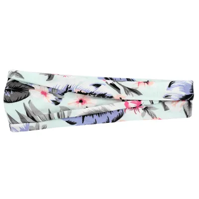 Boho Geometric Print Elastic Wide Sport Headband for Women