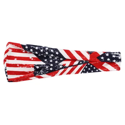 Boho Geometric Print Elastic Wide Sport Headband for Women